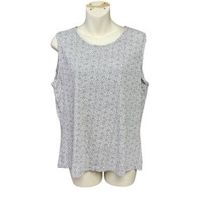 Bass Light Gray Patterned Tank Top size medium